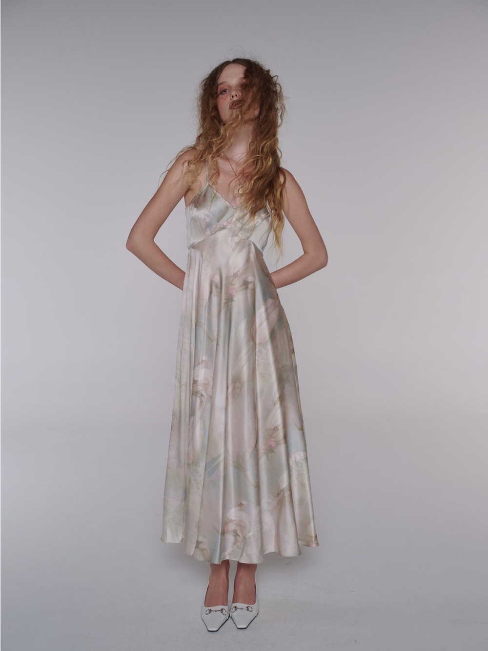 Selkie Bunny Swan Norma Jean Slip Dress